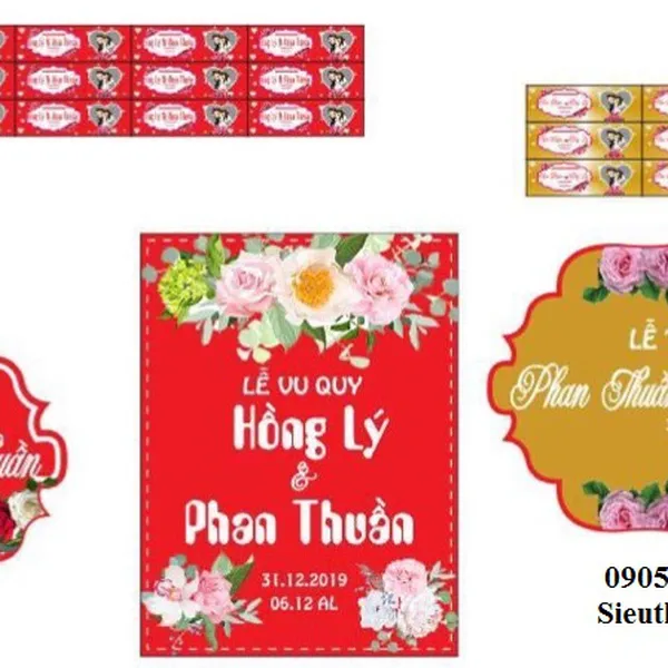 Bảng tên cô dâu chú rể bằng fomex, tem nước suối, chữ xốp