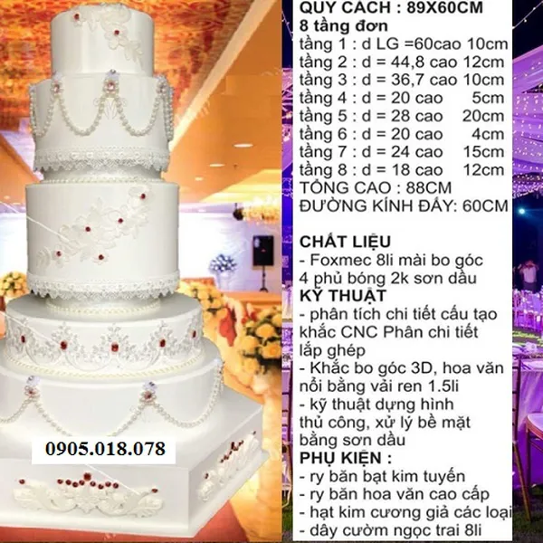 Bánh kem giả cao cấp, bánh kem mô hình cao cấp