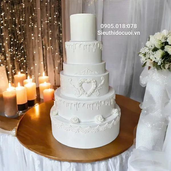 Bánh kem mô hình 6 tầng