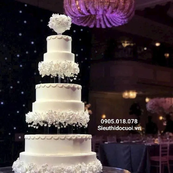 Bánh kem mô hình 6 tầng