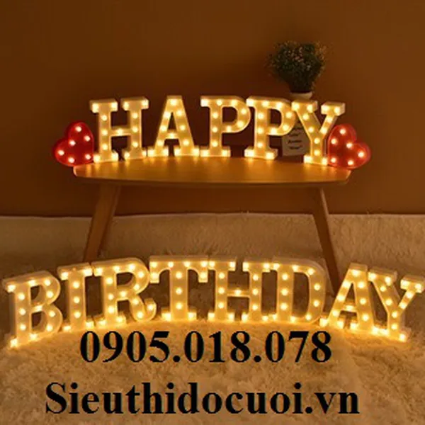 Bộ chữ Love đèn led trang trí