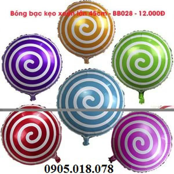 Bóng Bạc Kẹo Xoắn Lớn 45cm