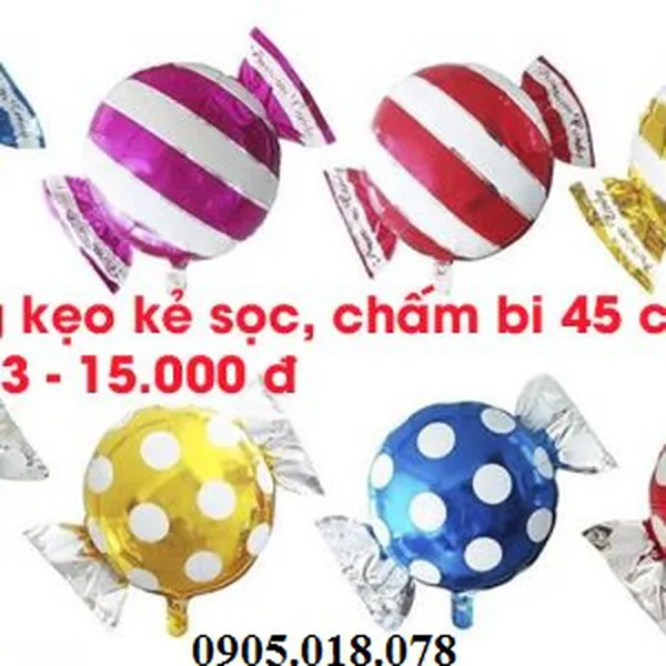 Bóng Kẹo Kẻ Sọc Chấm Bi