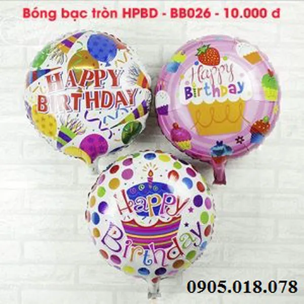 Bóng tròn Happy Birthday