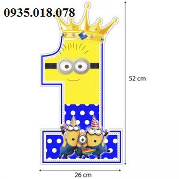 Cây Số 1 Tuổi Chủ Đề Minion