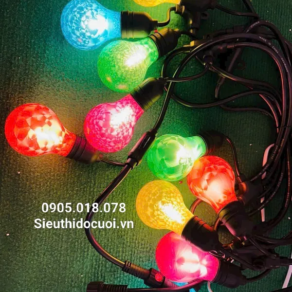 Dây đèn Led 5m, 10 bóng đèn, có đầu nối