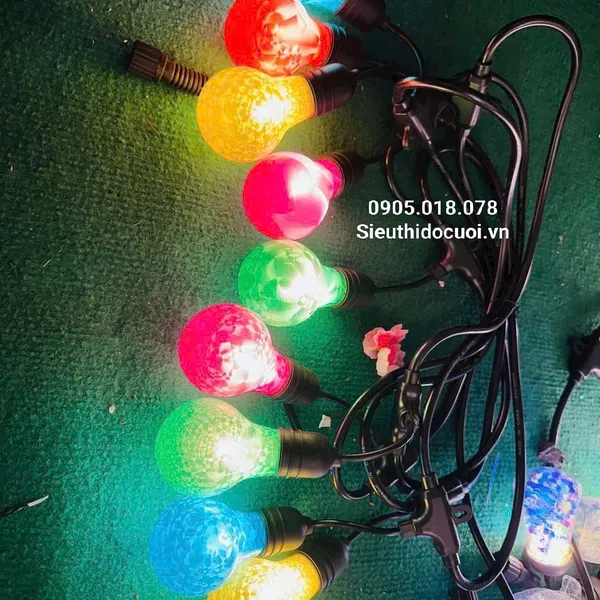 Dây đèn Led 5m, 10 bóng đèn, có đầu nối