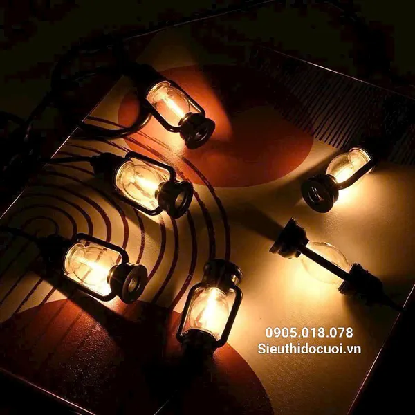 Dây đèn Led 5m, 10 bóng đèn, có đầu nối