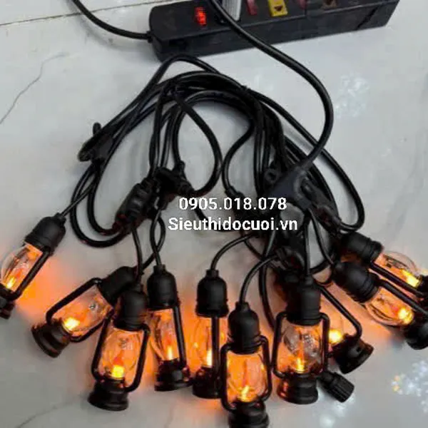 Dây đèn Led 5m, 10 bóng đèn, có đầu nối