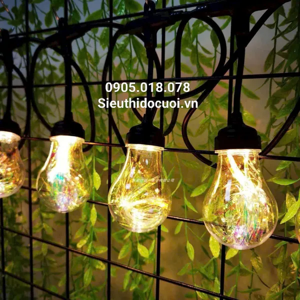 Dây đèn Led 5m, 10 bóng đèn, có đầu nối