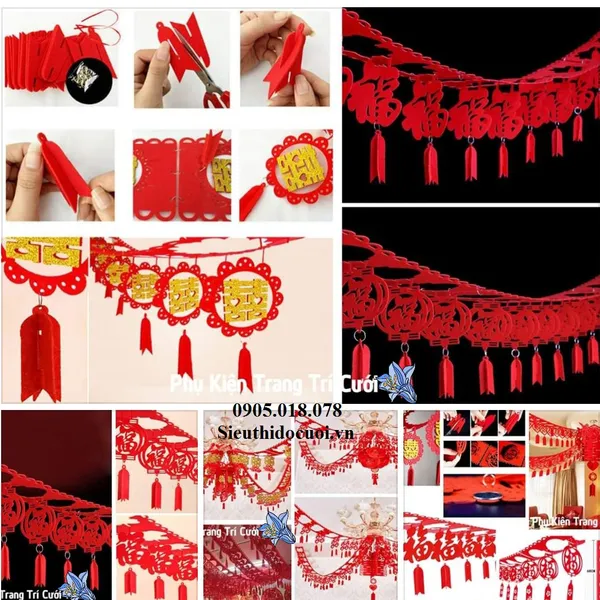 Dây song hỷ trang trí ngày cưới, Lồng đèn cưới