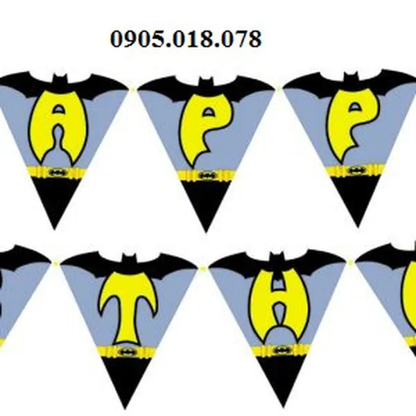 Dây Treo Happy Birthday Chủ Đề Batman
