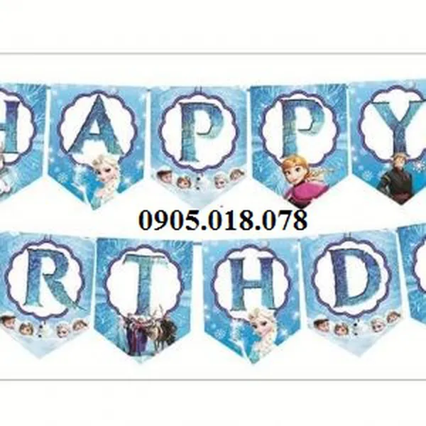 Dây Treo Happy Birthday Chủ Đề Frozen