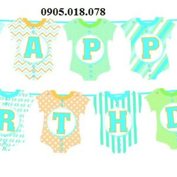 Dây Treo Happy Birthday Chủ Đề Baby Boy