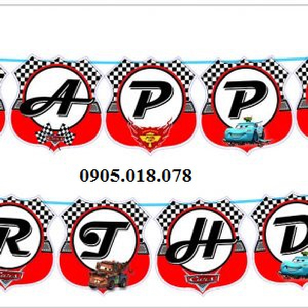 Dây Treo Happy Birthday Chủ Đề MC Queen