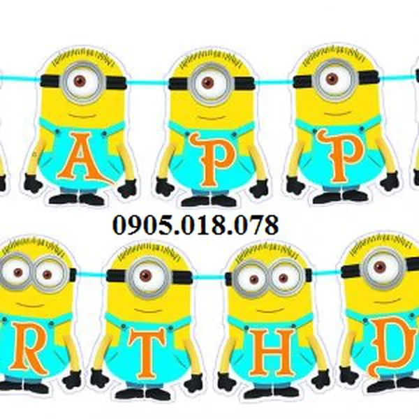 Dây Treo Happy Birthday Chủ Đề Minion