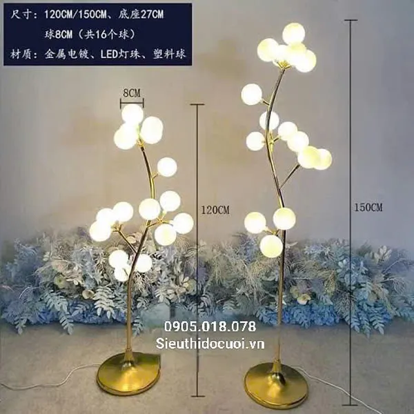 Đèn dẫn lối sân khấu đám cưới 16 bóng led