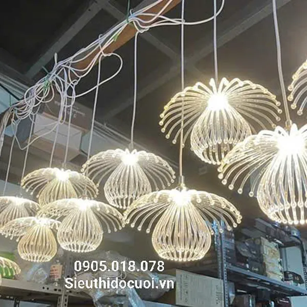 Đèn led thả sứa biển 2 tầng