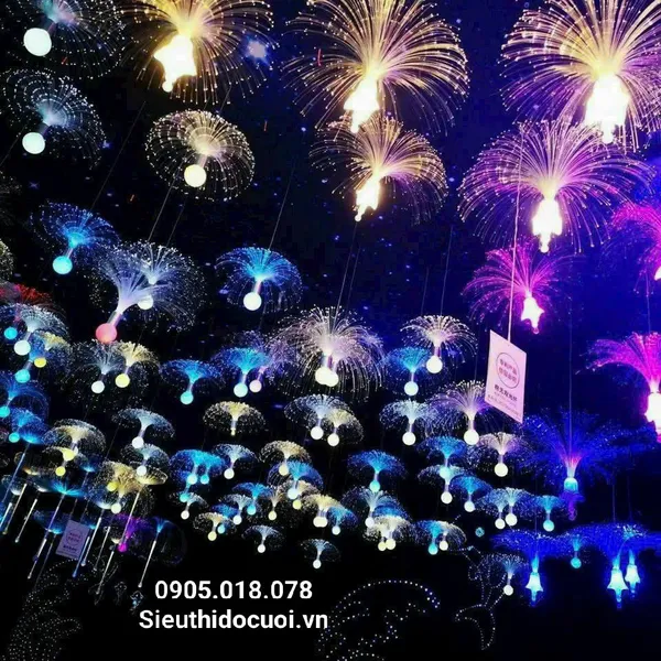 Đèn trang trí đám cưới thả led bồ công anh