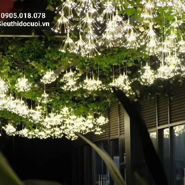 Đèn trang trí đám cưới thả led pháo hoa
