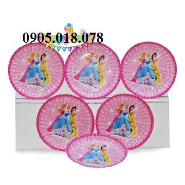 Dĩa Giấy Sinh Nhật Chủ Đề Công Chúa Disney