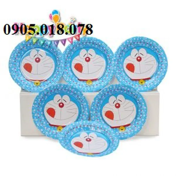 Dĩa Giấy Sinh Nhật Chủ Đề Doremon