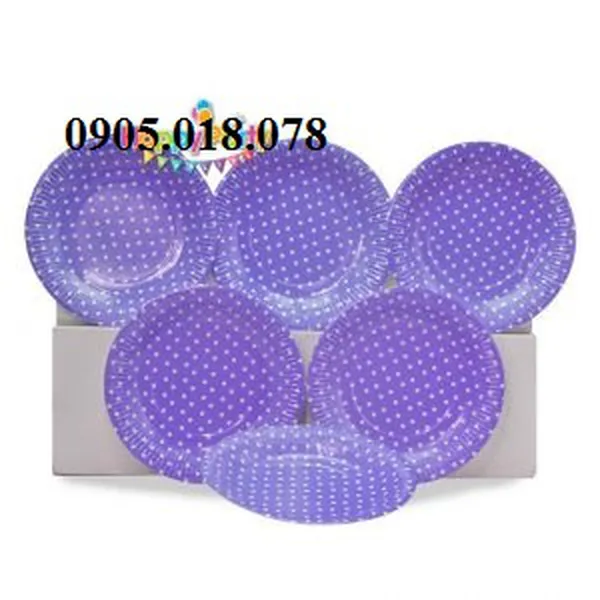 Dĩa Giấy Sinh Nhật Chủ Đề Màu Tím