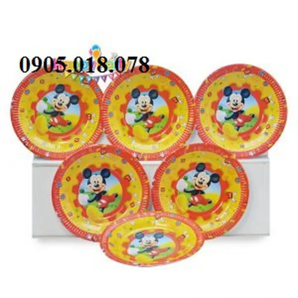 Dĩa Giấy Sinh Nhật Chủ Đề Mickey