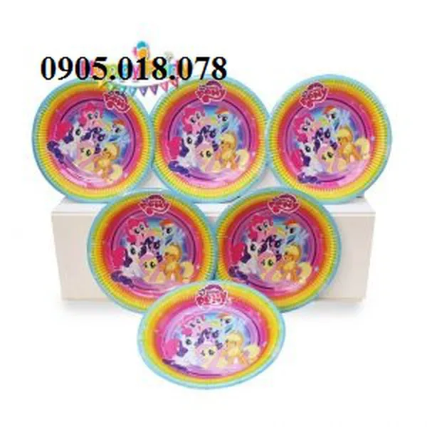 Dĩa Giấy Sinh Nhật Chủ Đề Pony