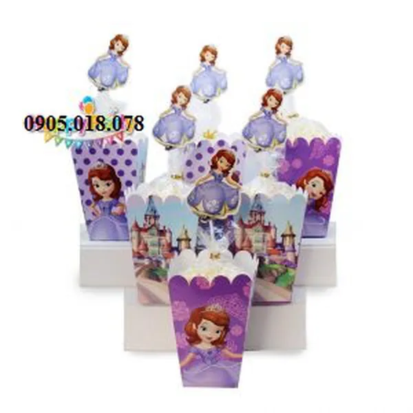 Hộp Đựng Bắp Rang Bơ Chủ Đề Công Chúa Sofia