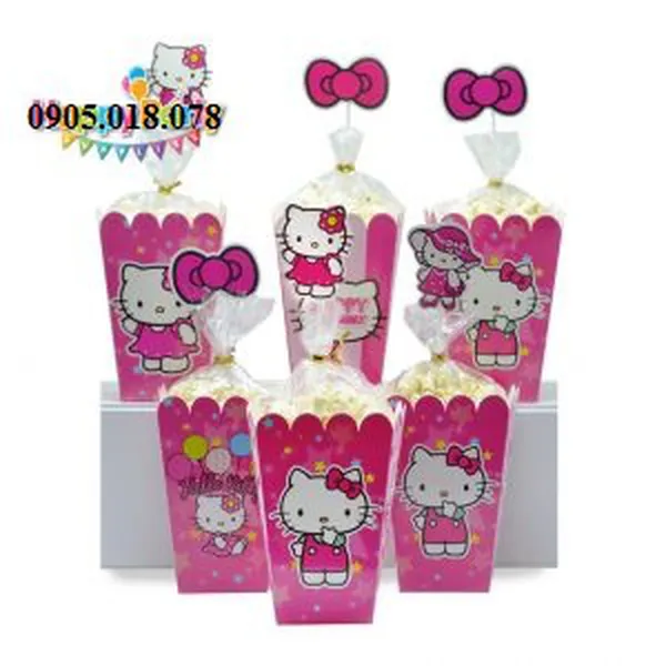 Hộp Đựng Bắp Rang Bơ Chủ Đề Kitty