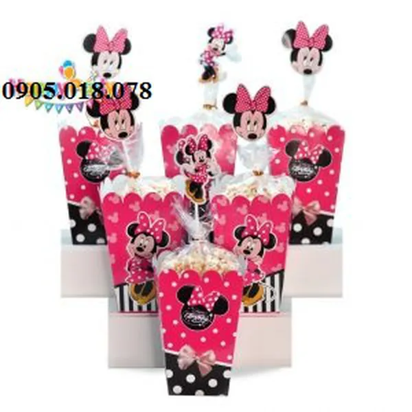Hộp Đựng Bắp Rang Bơ Chủ Đề Minnie