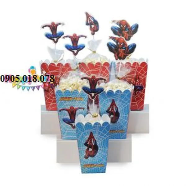 Hộp Đựng Bắp Rang Bơ Chủ Đề Spiderman
