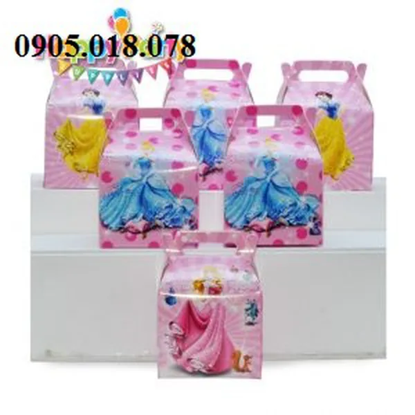 Hộp Quà Cảm Ơn Chủ Đề Công Chúa Disney