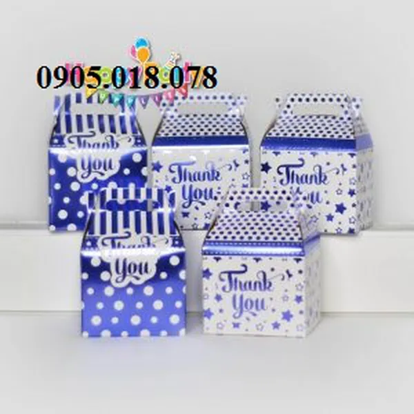 Hộp Quà Cảm Ơn Chủ Đề Màu Tím Ép Kim