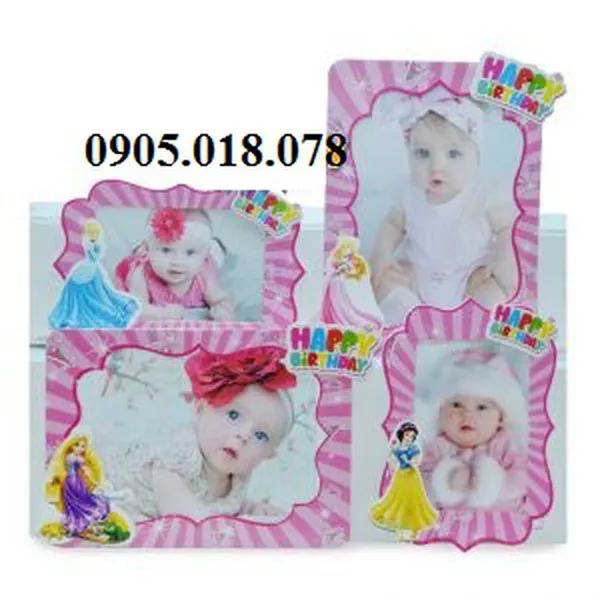 Khung Hình Sinh Nhật Chủ Đề Công Chúa Disney