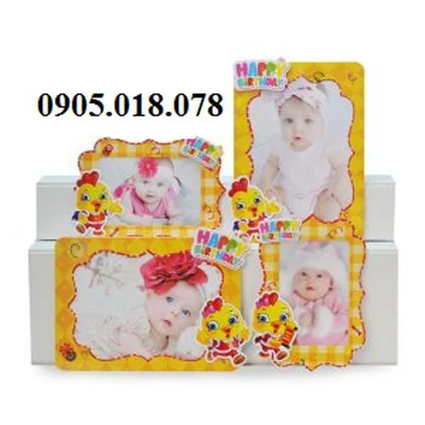 Khung Hình Sinh Nhật Chủ Đề Gà Vàng