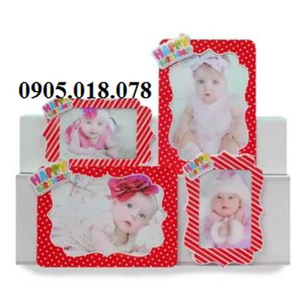 Khung Hình Sinh Nhật Chủ Đề Màu Đỏ