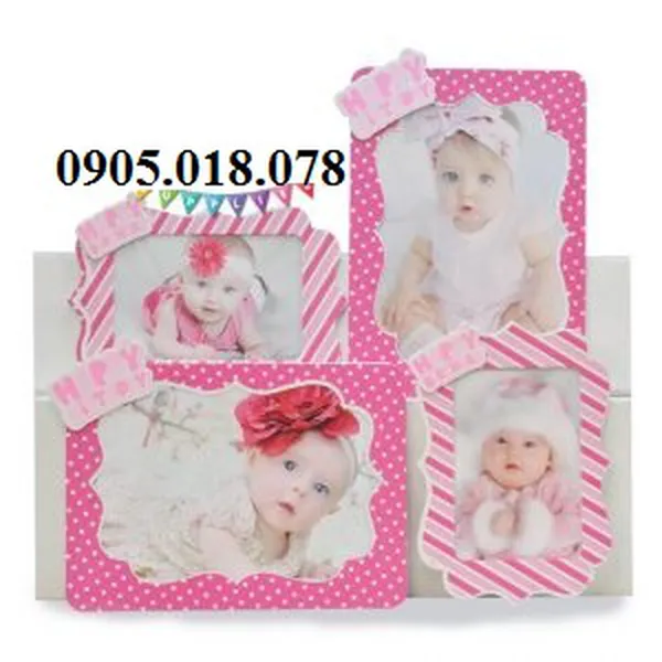 Khung Hình Sinh Nhật Chủ Đề Màu Hồng