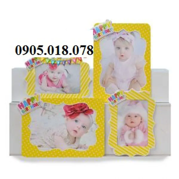 Khung Hình Sinh Nhật Chủ Đề Màu Vàng