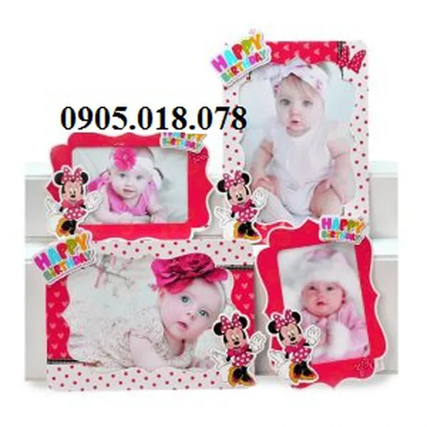 Khung Hình Sinh Nhật Chủ Đề Minnie
