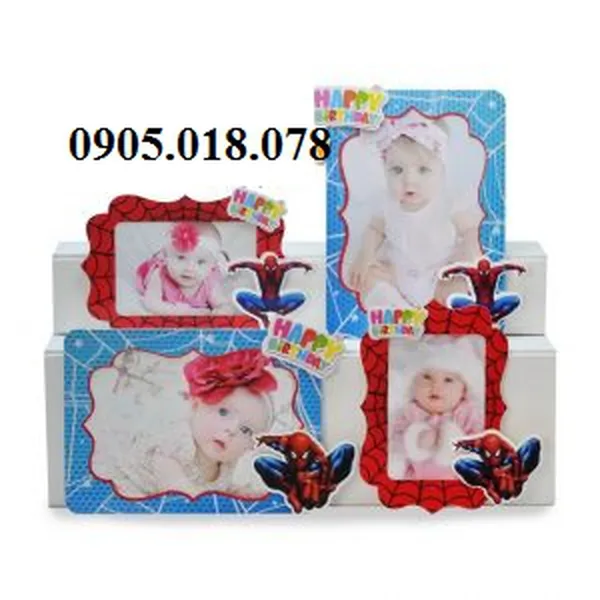 Khung Hình Sinh Nhật Chủ Đề Spiderman