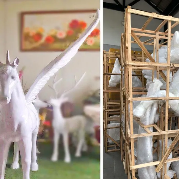 Kỳ Lân Bay trang trí sân khấu, trang trí cổng, chim công, chim hạc