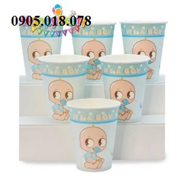 Ly Giấy Sinh Nhật Chủ Đề Baby Boy