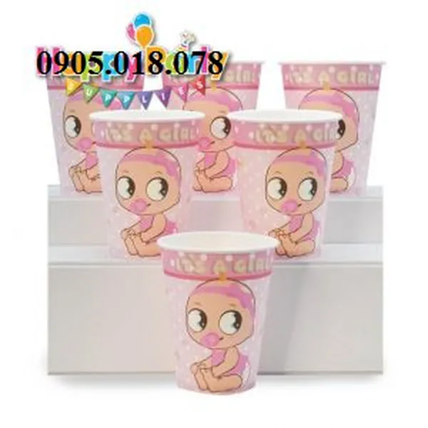 Ly Giấy Sinh Nhật Chủ Đề Baby Girl