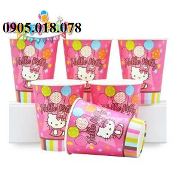 Ly Giấy Sinh Nhật Chủ Đề Kitty