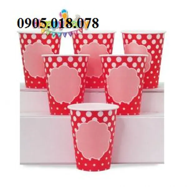 Ly Giấy Sinh Nhật Chủ Đề Màu Đỏ