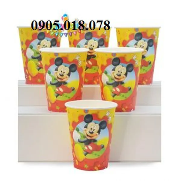 Ly Giấy Sinh Nhật Chủ Đề Mickey