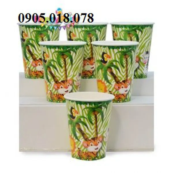 Ly Giấy Sinh Nhật Chủ Đề Safari