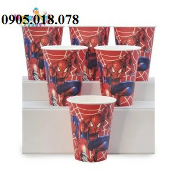 Ly Giấy Sinh Nhật Chủ Đề Spiderman